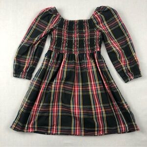 Crewcuts Black and Multicolor Plaid Dress